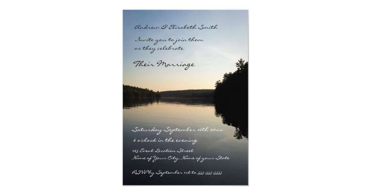 Lake Wedding Invitations 6