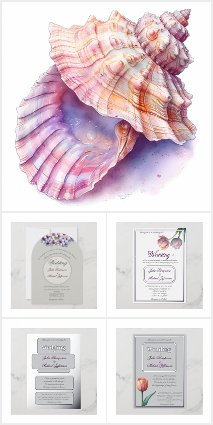 Wedding Invitations Modern Romantic Traditional
