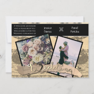 Wedding Invitations Photos& Sepia Steampunk