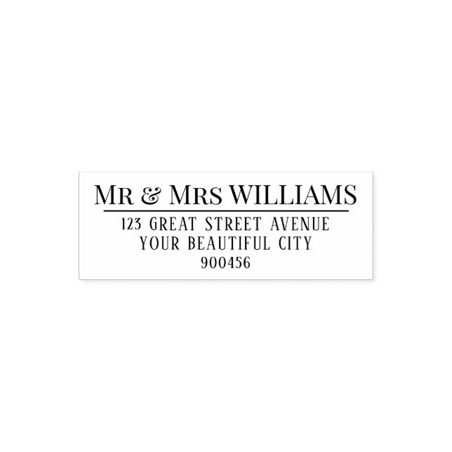 Wedding Invitations Return Address Self-inking Stamp (Design)