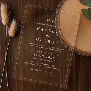 Wedding Invitations Simple Template Minimalist