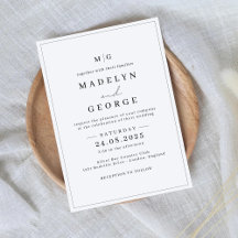 Wedding Invitations Simple Template Minimalist
