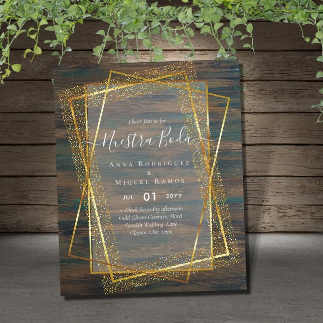 Wedding Invitations, Spanish Wedding GOLD Budget (Creator Uploaded)