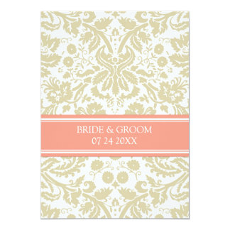 Elegant Blush And Gold Wedding Invitation Zenadia Design Letterpress Patterned Wedding Invitation Sample In Taupe