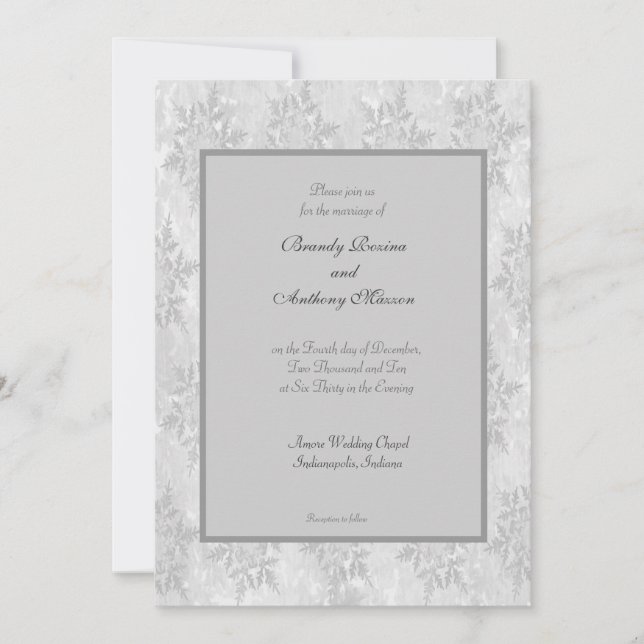 Wedding Invitations winter snowflakes wedding (Front)
