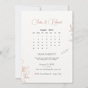 Calendar Wedding Invitations & Templates | Zazzle