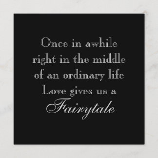 Wedding Invitations with Fairytale Love Quote
