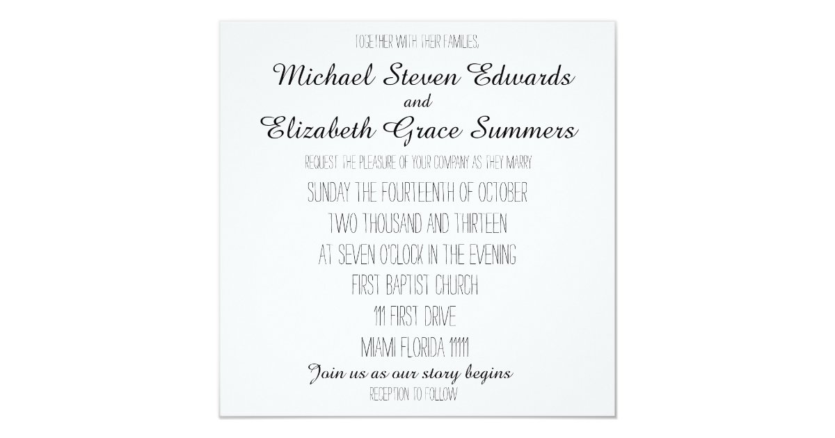 Wedding Invitations with Love Quote | Zazzle