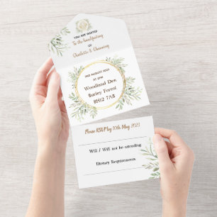 Wedding Invite All in one RSVP Handfasting