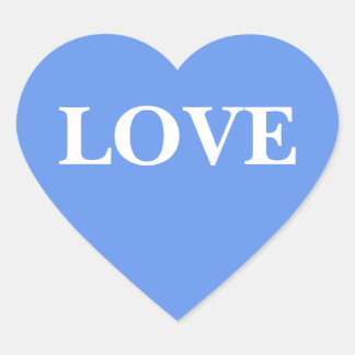 Wedding Invite Cornflower Blue Heart Sticker