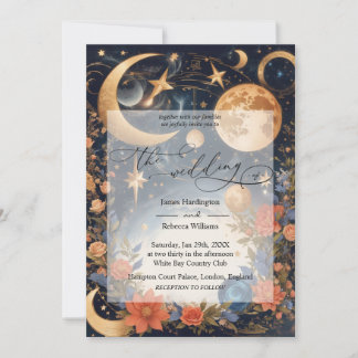 Wedding invite design of Celestial Magic