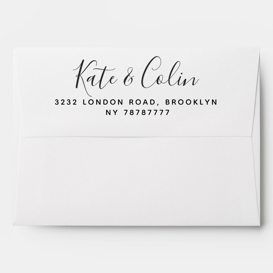 Wedding invite return address greenery envelope | Zazzle