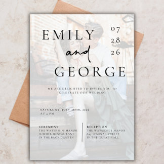 Wedding Invite Template With Photo