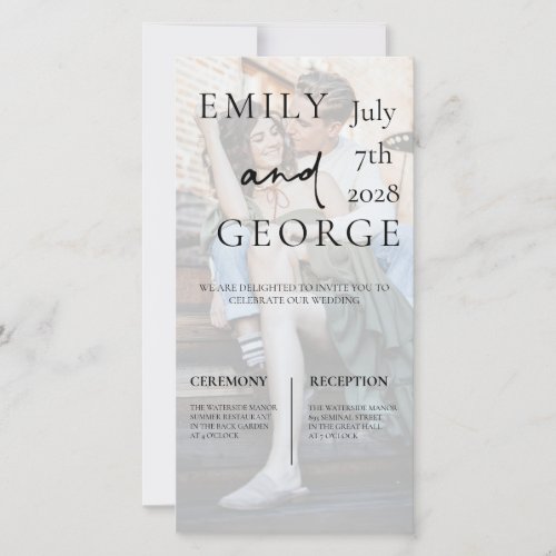 Wedding Invite Template With Photo