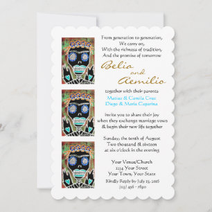Wedding Invite Voodoo Queen Sugar Skull Angel