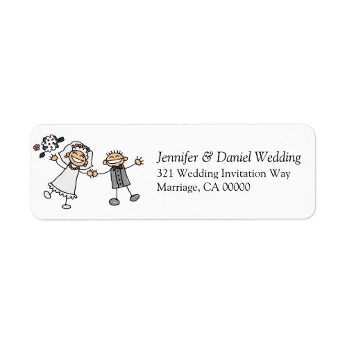 Wedding Invites Envelopes Simple Cute Bride Groom Label