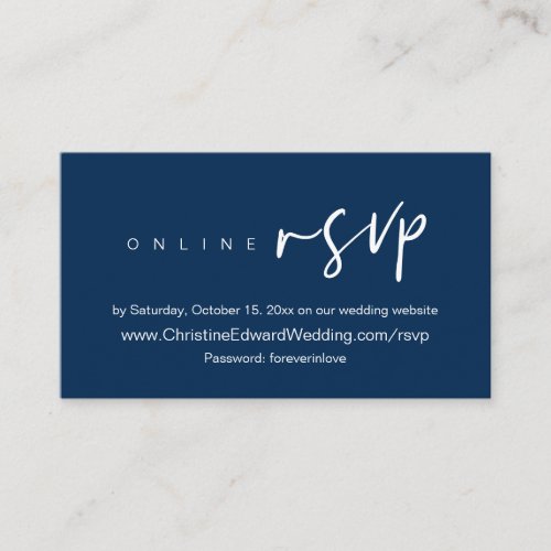 Wedding Invites Online RSVP Website Enclosed Card