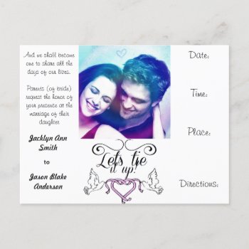 Wedding Invites Postcard Personalize by Bahahahas at Zazzle