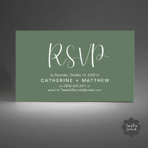 Wedding Invites RSVP Modern Minimalist Reminder