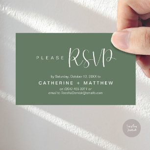 Wedding Invites RSVP Modern Minimalist Reminder