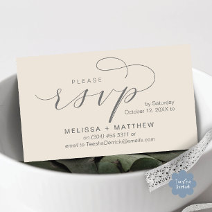 Wedding Invites RSVP Reminder Modern Minimalist