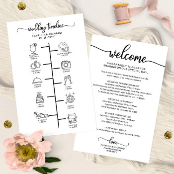 Wedding Itinerary Cocktail - Icon Wedding Welcome by StampsbyMargherita at Zazzle