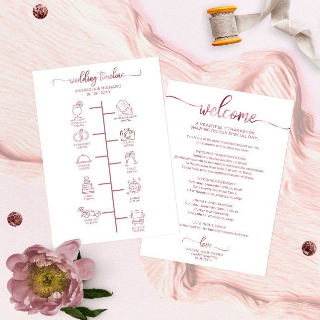 Wedding Itinerary Cocktail - Icon Wedding Welcome  (Creator Uploaded)