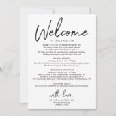 Wedding Itinerary Hotel Welcome Letter Details (Front)