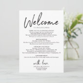 Wedding Itinerary Hotel Welcome Letter Details (Standing Front)