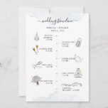 Wedding Itinerary Modern Icons Program<br><div class="desc">Cute Modern Icon Wedding Itinerary Program you can easily customize for your guests</div>