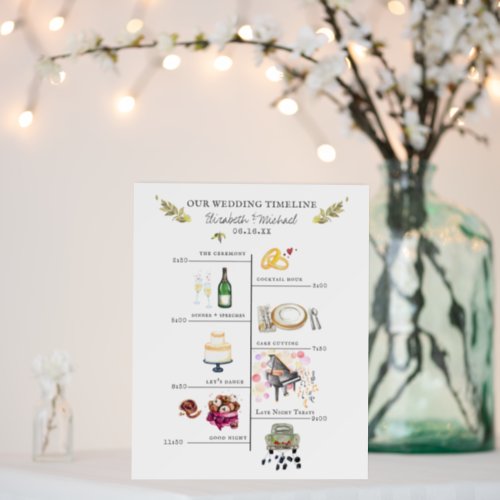 Wedding Itinerary Schedule Welcome Sign