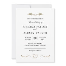 Wedding ivintation minimal design