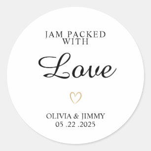 Wedding Jam labels   Packed with Love Jam Labels 