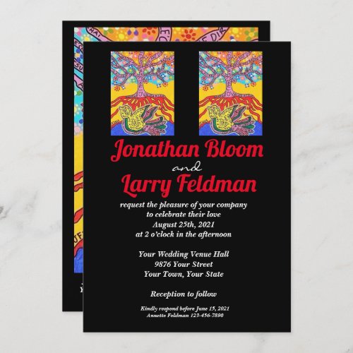 Wedding _ Jewish  Yiddish _ LGBTQ Invitation