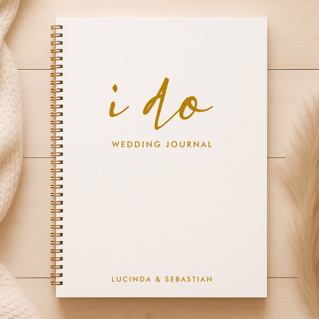 Wedding Journal | Modern Minimal Gold and White (Creator Uploaded)