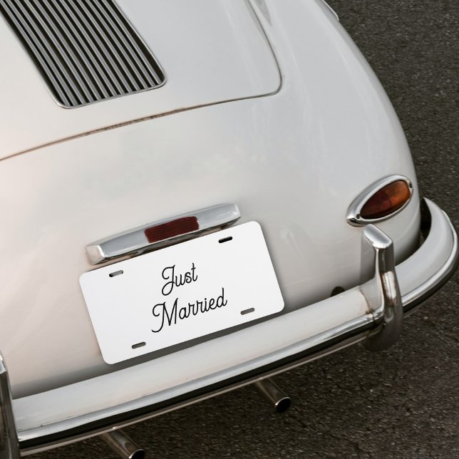 Wedding Just Married Car Banner Sign Decoration License Plate (Wedding Just Married Car Banner Sign Decoration License Plate)