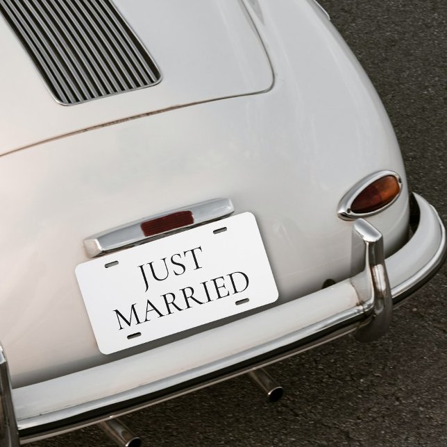 Wedding Just Married Car Banner Sign Decoration License Plate (Wedding Just Married Car Banner Sign Decoration License Plate)