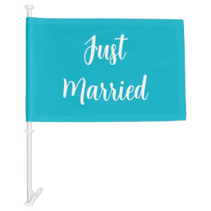 Wedding Just Married Car Flag