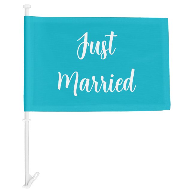 Wedding Just Married  Car Flag (Front)