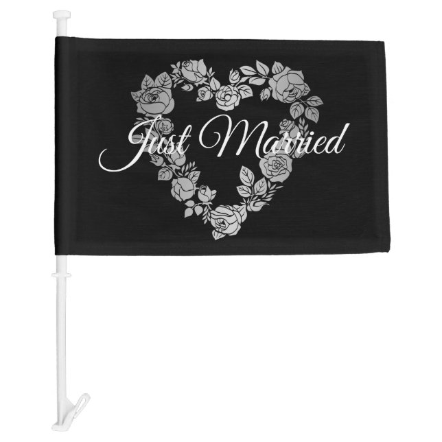 Wedding Just Married Car Flag (Front)