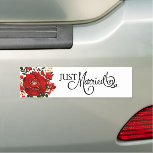Wedding Just Married Car Magnet