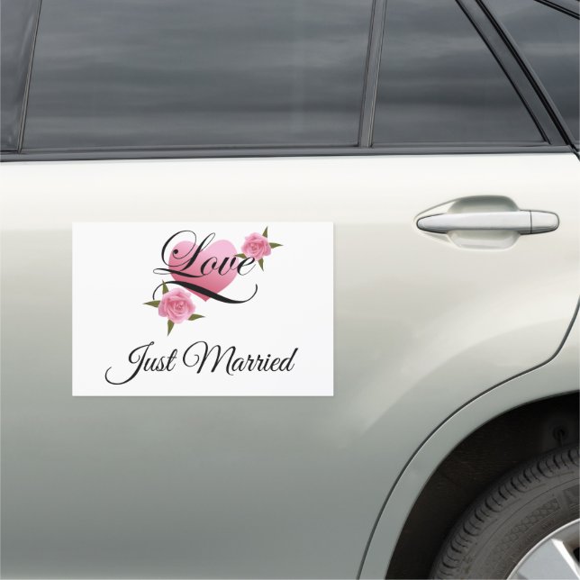 Wedding Just Married Car Magnet (In Situ)