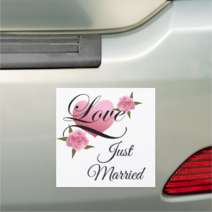 Wedding Just Married Car Magnet