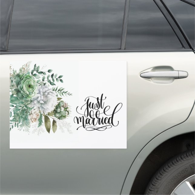 Wedding Just Married Car Magnet (In Situ)