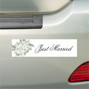 Wedding Just Married Car Magnet