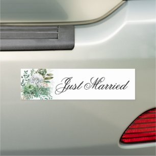 Wedding Just Married Car Magnet