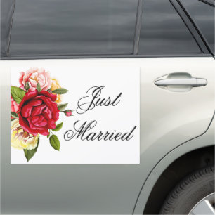 Wedding Just Married Car Magnet