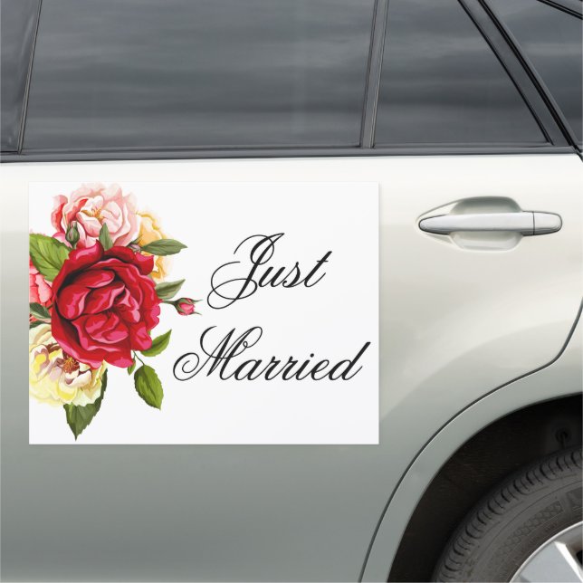 Wedding Just Married Car Magnet (In Situ)