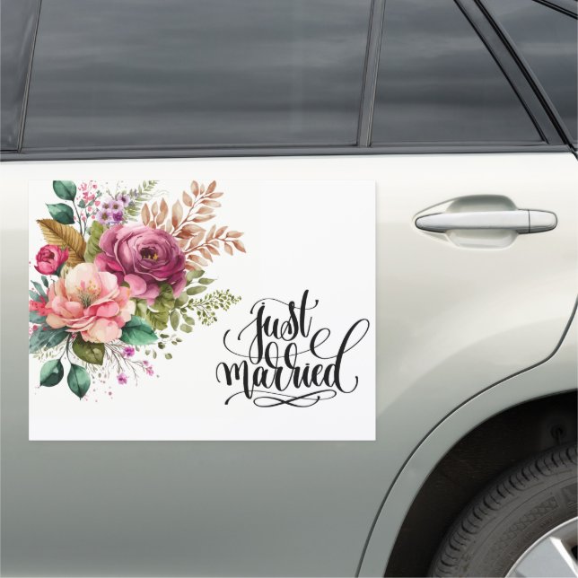 Wedding Just Married Car Magnet (In Situ)