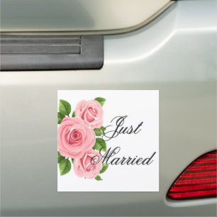 Wedding Just Married Car Magnet
